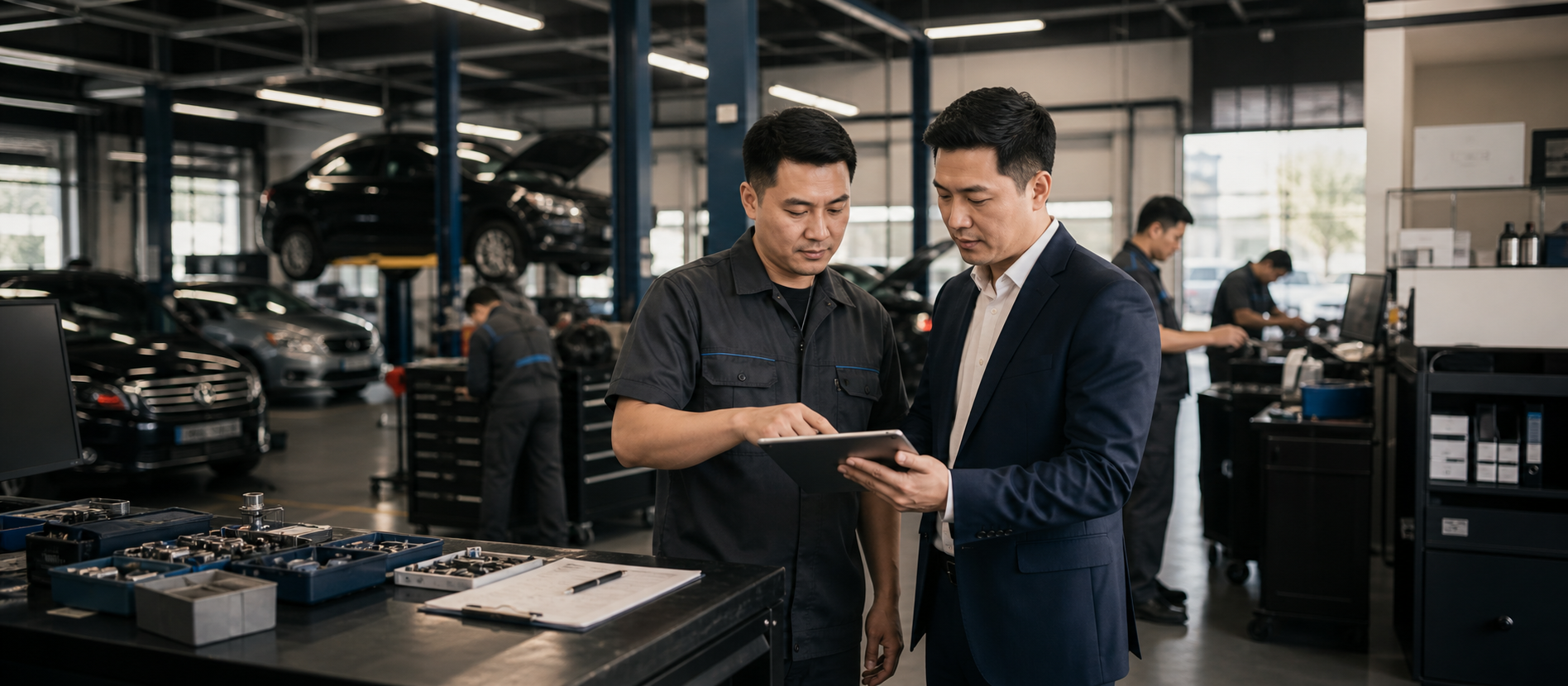 Auto repair center management systems case